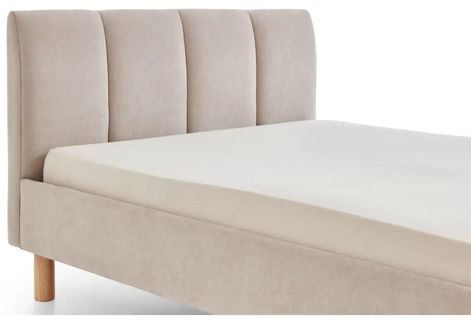 Letto matrimoniale imbottito beige rete non inclusa 140x200 cm Joker – Meise Möbel