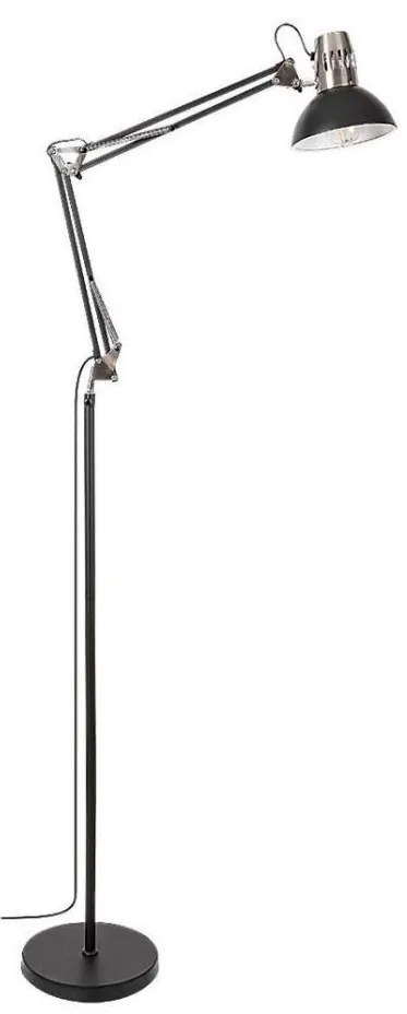 Rabalux 2196 - Lampada da terra ARISTEO 1xE27/40W/230V nero/cromo lucido