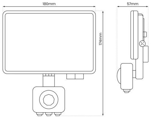 Proiettore LED per esterni con sensore LED/50W/230V 5000K IP44