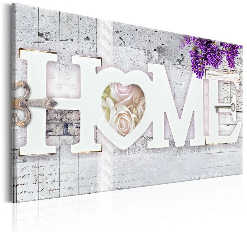 Quadro Secret of Happiness  Colore Grigio, Dimensioni e Misure 120x80