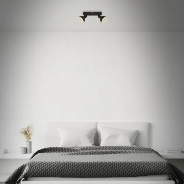 Briloner 2674-025 - Faretto RETRO 2xE14/25W/230V nero