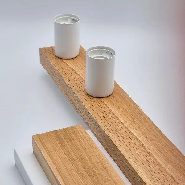 Lampadario a plafone MATTE 4xE27/15W/230V bianco/quercia