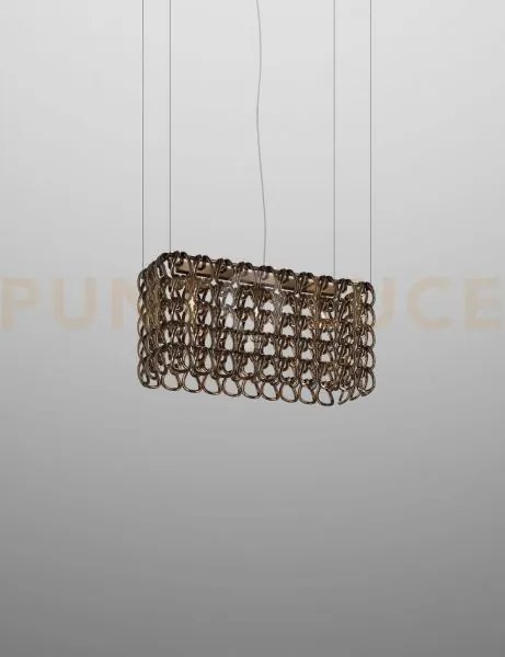 Giogali sospensione re2 cristallo bronzo e bronzo opaco  3 luci att...