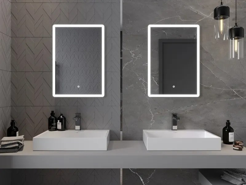 Mexen Navia specchio da bagno retroilluminato 50 x 70 cm, LED 6000K, antiappannamento - 9803-050-070-611-00