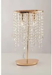 Lumetto breeze oro e cristalli k9  2 luci attacco e14 25,5x25,5x44,5cm