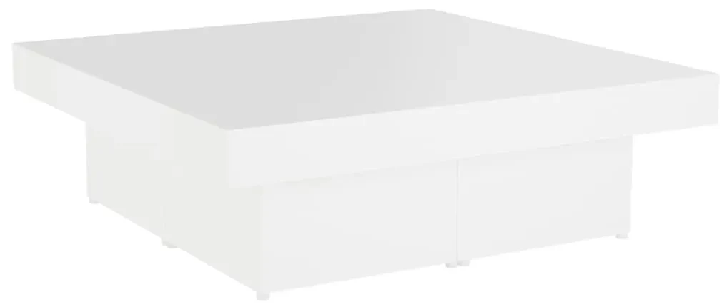 Tavolino da salotto bianco 90x90x28 cm in truciolato