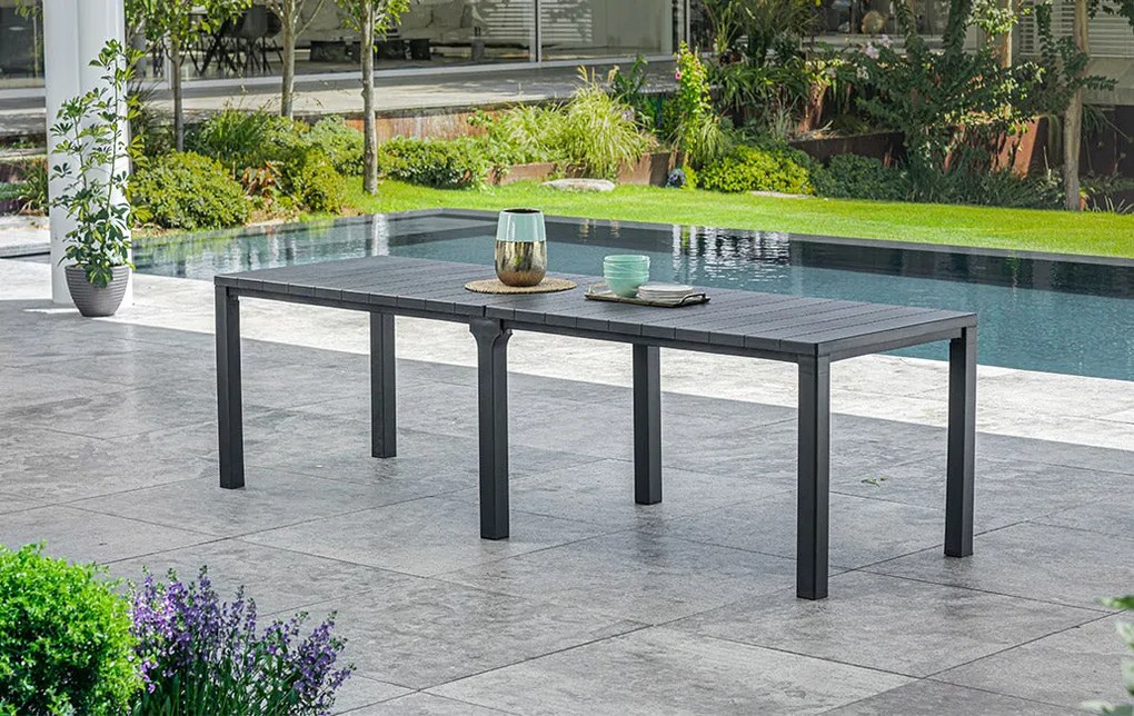 Tavolo Doppio da Giardino 295x90x74,5 cm in Resina Keter Kulie Double Antracite...