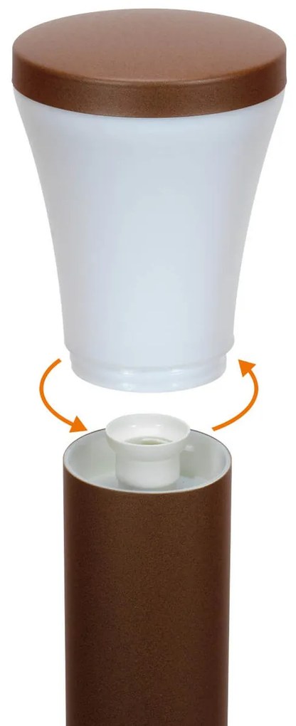 Paletto da Giardino 100cm Acciaio Inox CORTEN IK06 IP54 E27 Serie DELTA