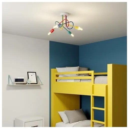 Lampadario LED da soffitto per bambini OXFORD 4xE27/10W/230V