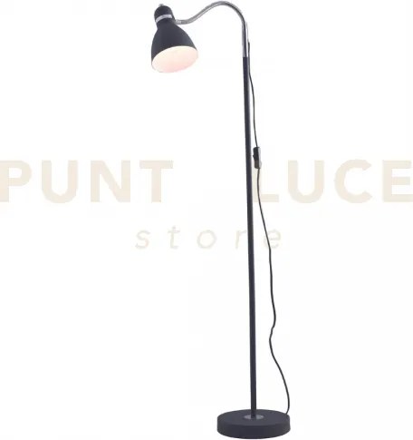 Piantana people nera 1 luce attacco e27 34x13x142cm orientabile