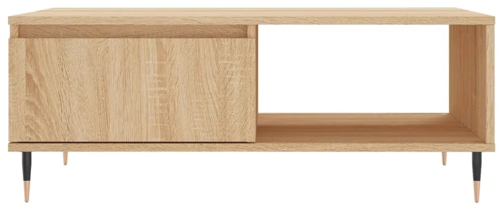 Tavolino da salotto rovere sonoma 90x60x35 cm legno multistrato