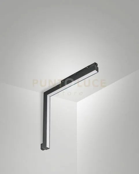 Ermes angolo interno nero 2700k 2236lm 20w opale dimmerabile dali