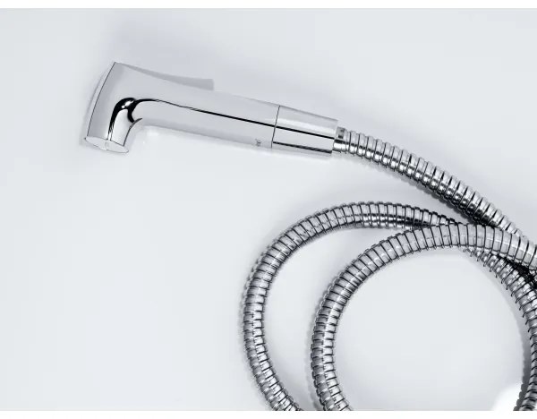 WENKO 23999100 - Set per bidet WATERSAVING SYSTEM 12x7 cm lucido cromo/argento