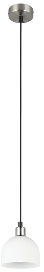 Lampadario bianco/argentato con paralume in vetro ø 12 cm Molly – Trio