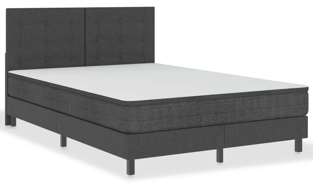 Testiera letto trapuntata grigio scuro in tessuto 140x200 cm