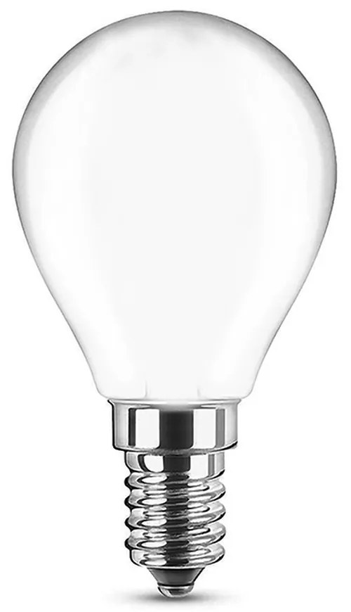 Lampadina Led Opaca a Filamento E14 G45 a sfera 4W Bianco neutro 4000K Novaline