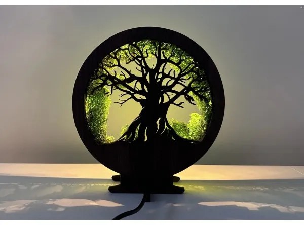 Li-Go 23604/DUB2 - Decorazione da tavolo a LED dimmerabile LED/12W/230V 20x22 cm rovere