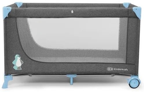 KINDERKRAFT - Lettino da viaggio JOY grigio-blu