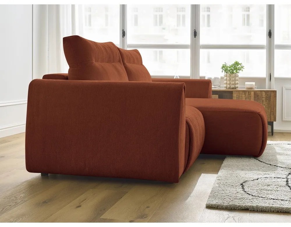 Divano angolare arancione Aden – Bobochic Paris