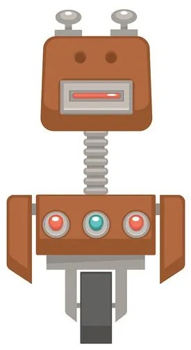 Stampa su tela – Robot in marrone