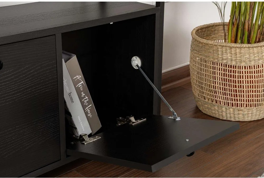 Tavolo consolle nero opaco 29,5x120 cm Solace – Kalune Design