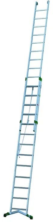 Scala a sfilo Super Prima 2 rampe in alluminio 2 x 14 gradini portata massima 150 kg EN 131 per lavori fino a 8.4 m