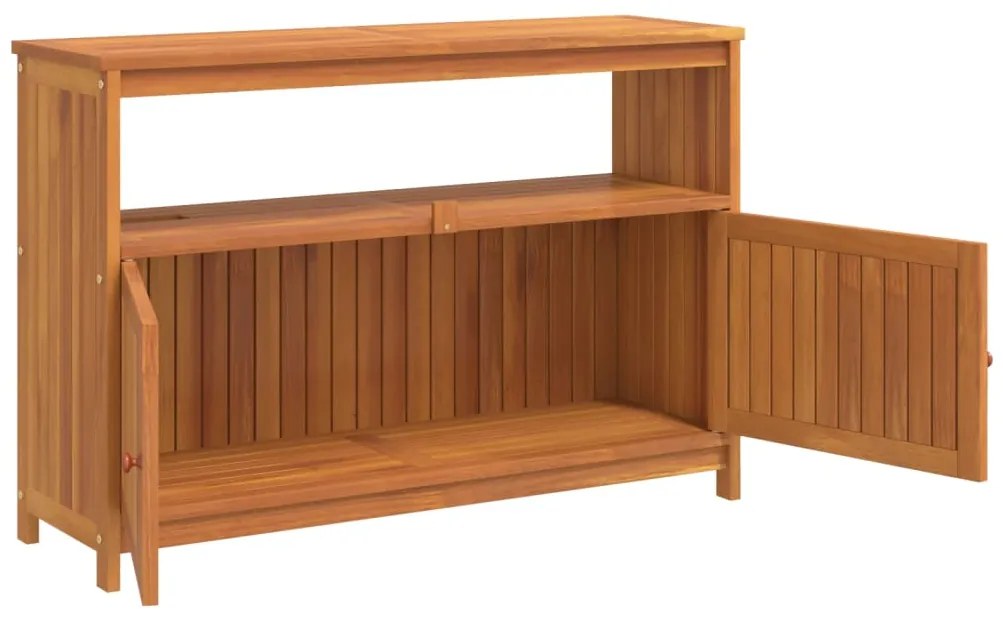 Tavolo consolle da giardino 110x35x75 cm legno massello acacia