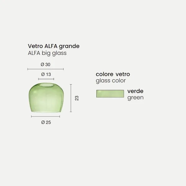 Lampada a sospensione D23 cm in metallo Nero e vetro Verde 1 Luce LED PINTA