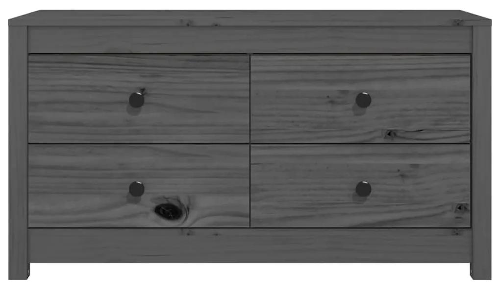 Armadietto grigio 100x40x54 cm in legno massello di pino