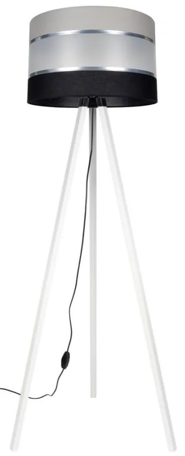 Lampada con piedistallo CORAL 1xE27/60W/230V bianco/nero/grigio/cromo