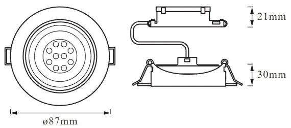 Osram - Set da 3 faretti da incasso LED dimmerabili LED/4,9W/230V