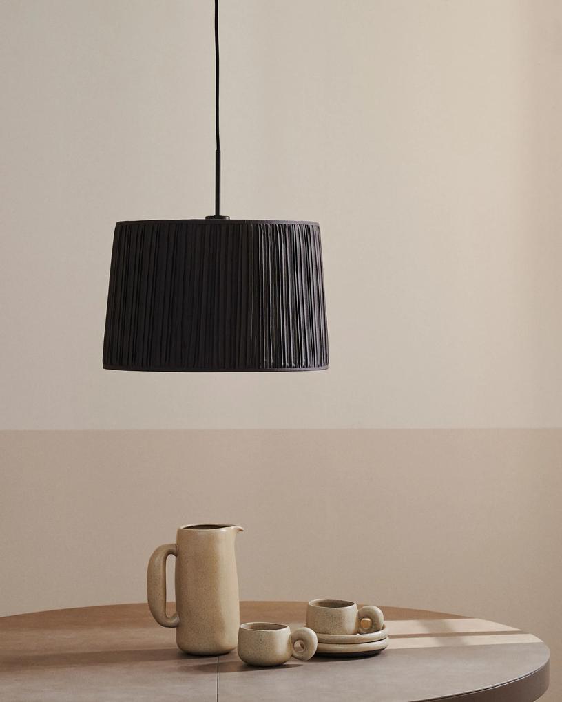 Kave Home - Paralume per lampada da soffitto Guash nera Ã˜ 40 cm