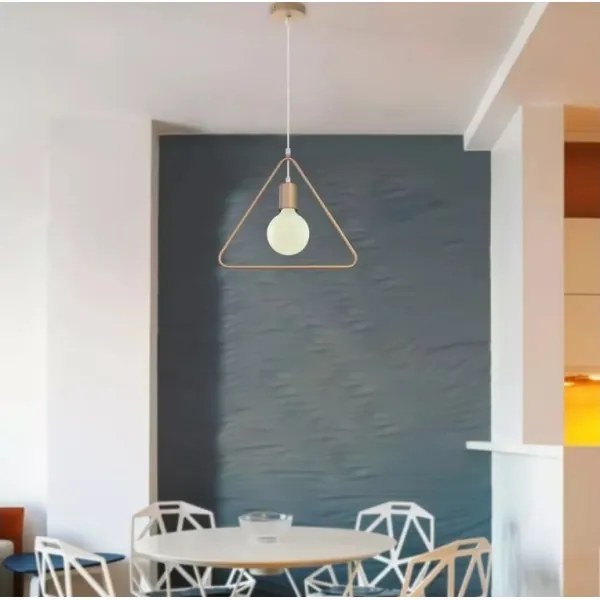 Lampadario su filo 1xE27/60W/230V triangolo