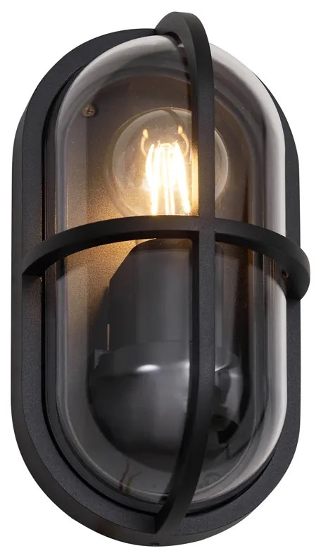 Lampada da parete per esterni nera ovale IP65 - Target