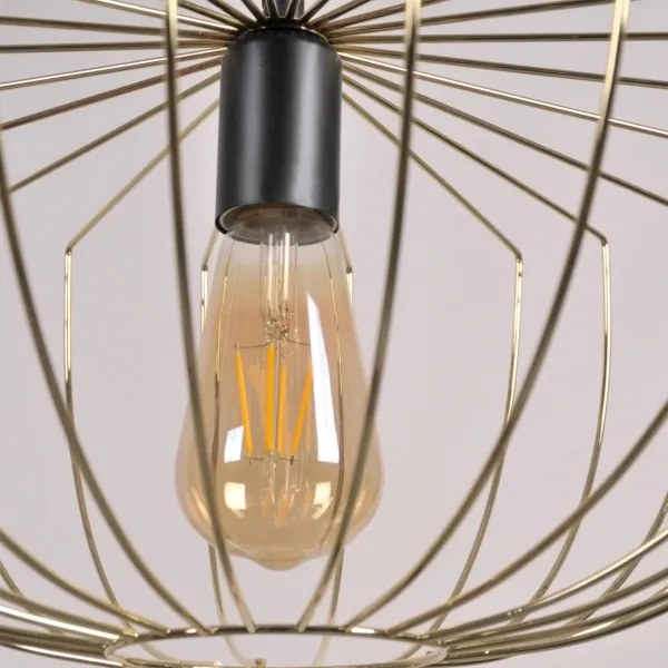 Lampadario a sospensione con filo JASMINA 1xE27/20W/230V diametro 40 cm oro