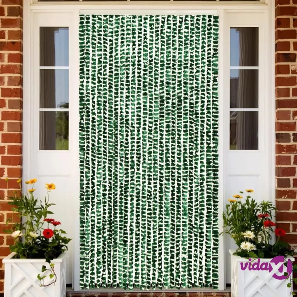 vidaXL Zanzariera Verde e Bianco 100x220 cm Ciniglia