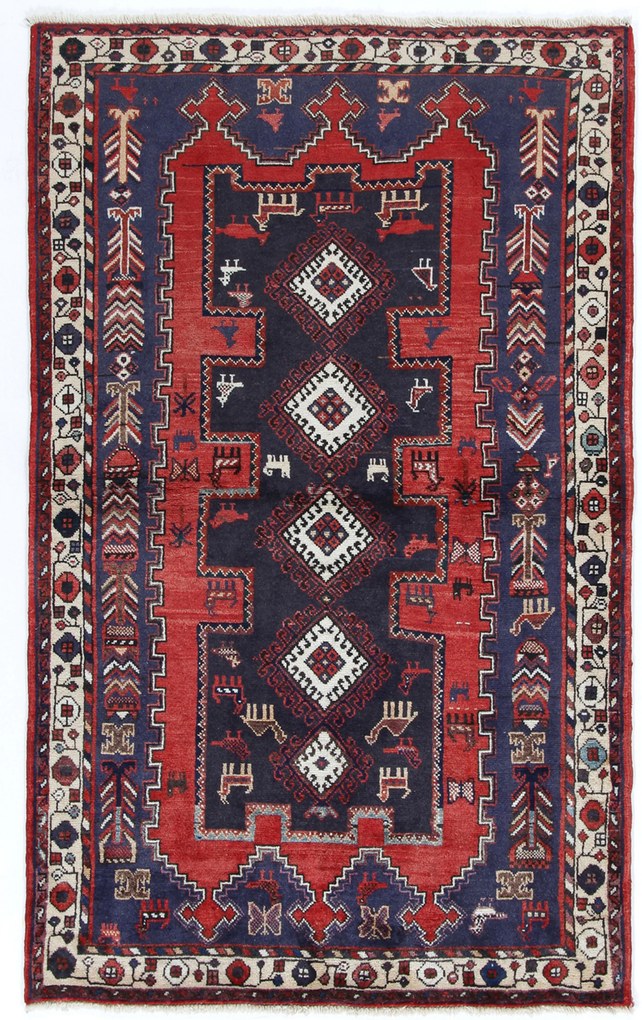 Afshar Tappeto persiano 110x180 (Iran) Annodato A Mano
