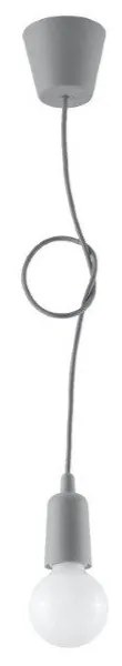 Lampada a sospensione grigia ø 5 cm Rene - Sollux