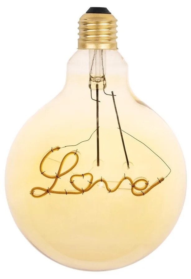 Lampada LED E27 a Filamento con scritta LOVE 2W - G125 Colore Bianco Molto Caldo 2.000K