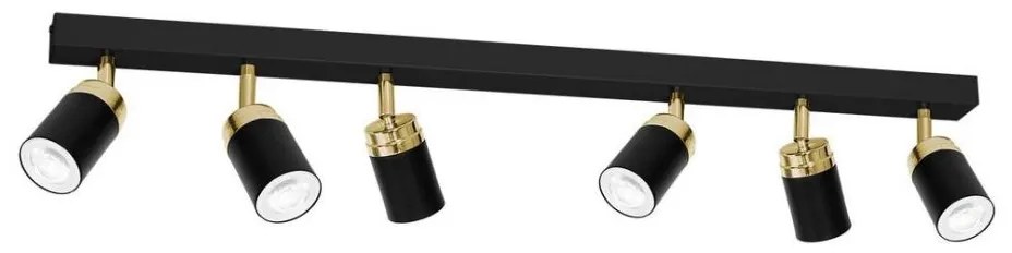 Faretto RENO 6xGU10/8W/230V nero/oro