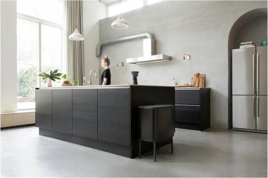 Cestino per la spazzatura in acciaio in nero opaco touch 36 l Bo Touch Bin – Brabantia