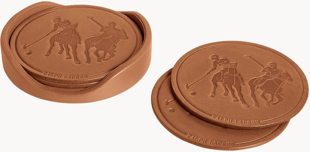 Set di 4 sottobicchieri in pelle Garrett