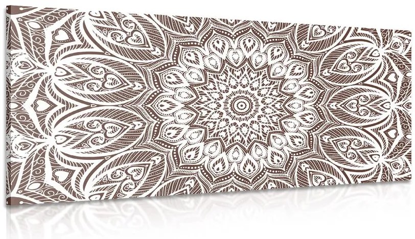 Stampa su tela – Mandala armonia su sfondo marrone