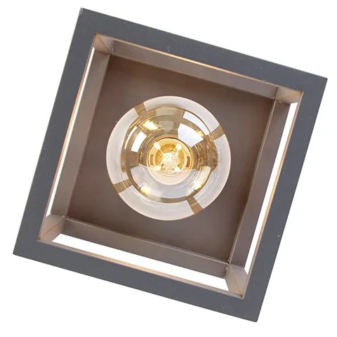 Lampada da soffitto intelligente industriale grigio scuro incl. Wifi G95 - Cage