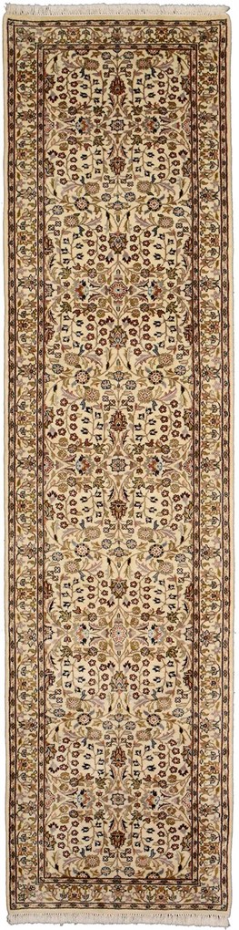 Tabriz Tappeto orientale 90x340 Beige (Indian) Annodato A Mano