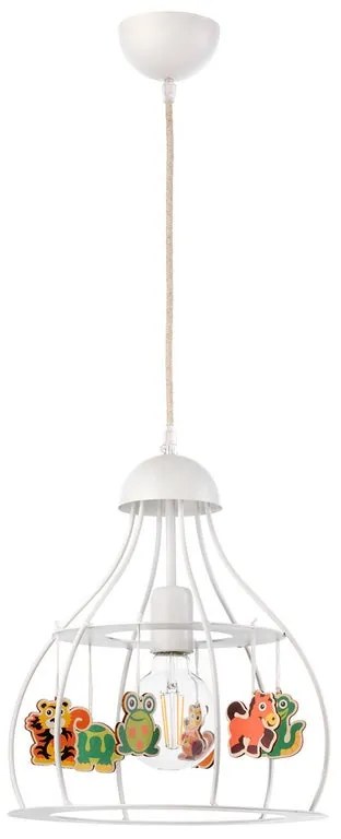 Lampadario Pop Sospensione NOE  1 - E27 bianco paralume multicolore E27 Ø30cm