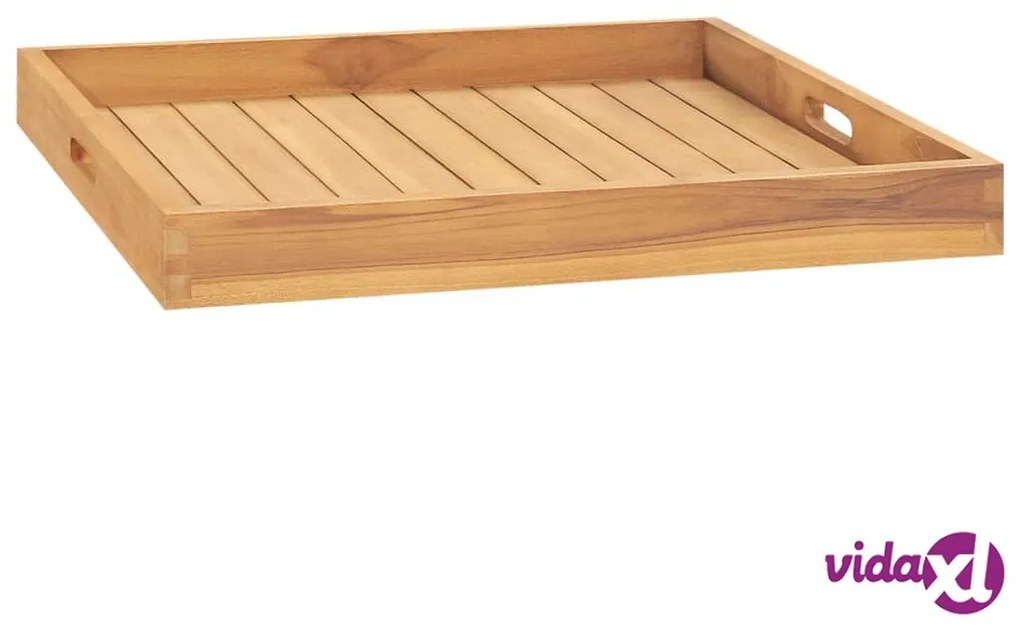 vidaXL Vassoio da Portata 60x60 cm in Legno Massello di Teak