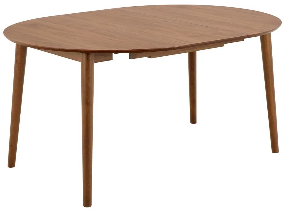 Tavolo da pranzo rotondo con effetto noce allungabile con estensione ø 115 cm Montreux – Actona