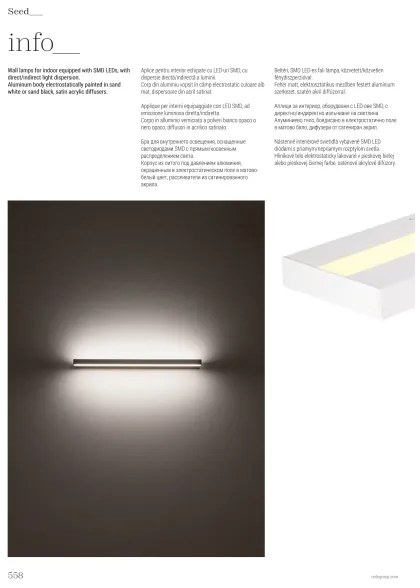 Redo 01-3552 - Applique a LED SEED LED/15W/230V bianco