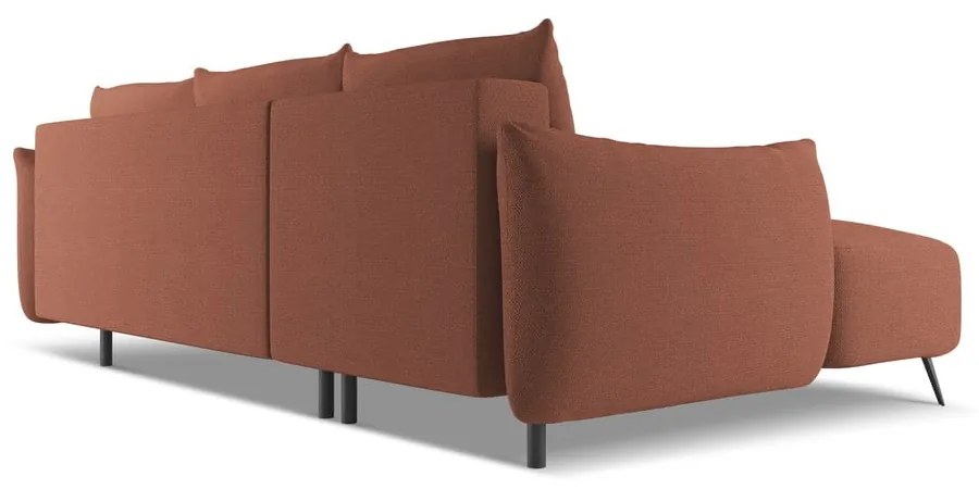 Divano angolare rosa (con penisola a sinistra) Malie – Makamii